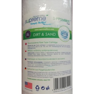 SUPREME Vložka do filtru na vodu BIG BLUE 5 MCR silnostěnná 10" BB – Zboží Mobilmania