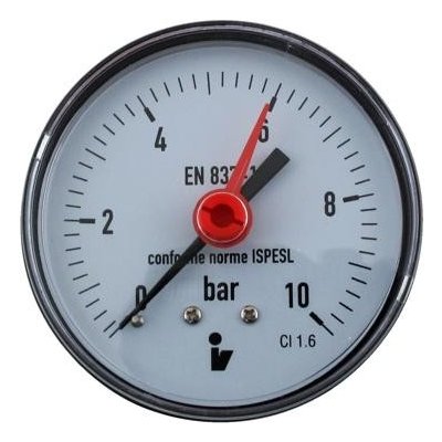 Steno Tlakoměr 0- 10bar, DN63 - 1/4", zadní vývod – HobbyKompas.cz