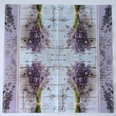 Ubrousek na decoupage Květiny Svazky levandulí – Sleviste.cz