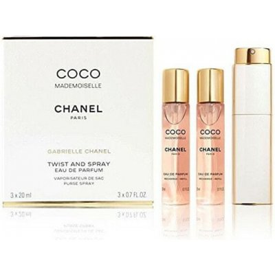 Chanel Coco Mademoiselle EDP plnitelný 7,5 ml + EDP náplň 2 x 7,5 ml + pouzdro dárková sada