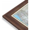 Nástěnné mapy National Geographic USA - nástěnná mapa Classic 178 x 125 cm Varianta: mapa v dřevěném rámu, Provedení: Volta ořech