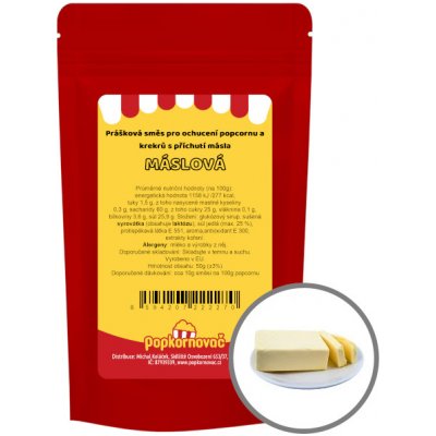 Popkornovač.cz Příchuť na popcorn Máslová 50 g – Sleviste.cz