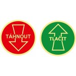 Traiva s.r.o Táhnout - Tlačit, oboustranná samolepka na dveře Verze: Samolepka ∅ 92 mm - Kód: 03976 – Hledejceny.cz