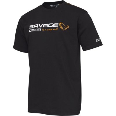Savage Gear Rybářské tričko Signature Logo T-Shirt Black Ink – Zboží Mobilmania
