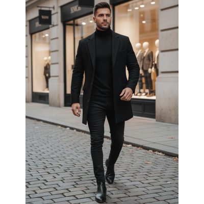 Dstreet pánský kabát CX0380 černý – Zboží Dáma