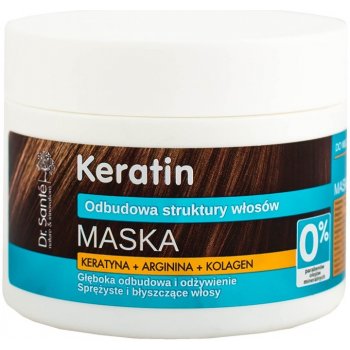 Dr. Santé Keratin hloubkově regenerační a výživná maska pro křehké vlasy bez lesku Keratin, Arginine and Collagen 300 ml