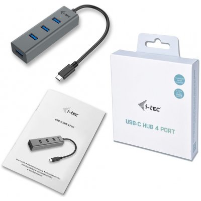 C31GL3SLIM, i-tec USB-C Slim Passive HUB 3 Port + Gigabit Ethernet Adapter