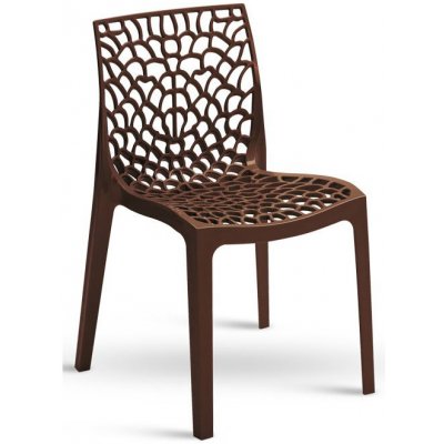 Stima Zahradní židle Gruvyer 2 Polypropylen moka - čokoládově hnědá – Zboží Mobilmania