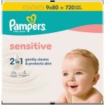 Pampers Sensitive Baby dětské čisticí ubrousky 9 x 80 ks – Zboží Dáma