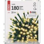 Emos ZY2161 LED ŘETĚZ 18M 180LED 3,6W 230VAC IP44 PROGRAMY TEPLÁ BÍLÁ – Zbozi.Blesk.cz