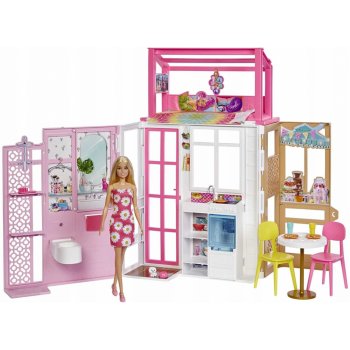 Mattel Barbie dům s panenkou a štěnětem herní set HCD48