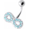 Piercing Šperky4U stříbrný piercing do pupíku nekonečno BP01021-Q