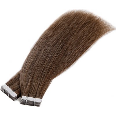 Vlasové PU pásky Tape in na prodlužování vlasů 60cm 08 světle hnědá – Sleviste.cz