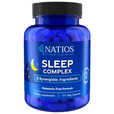 NATIOS Sleep Complex, Komplex 8 složek bez melatoninu, 90 veganských kapslí – Hledejceny.cz