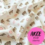 Prem plenková osuška Medvídek srdíčko růžové 90x100 cm – Zboží Dáma