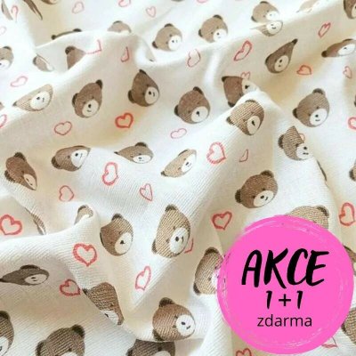 Prem plenková osuška Medvídek srdíčko růžové 90x100 cm – Zboží Dáma
