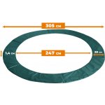 Aga kryt pružin na trampolínu 305cm tmavě zelená – Sleviste.cz