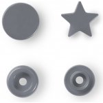PRYM Patentky Color snaps hvězdy 245 - stříbrno šedá – Sleviste.cz