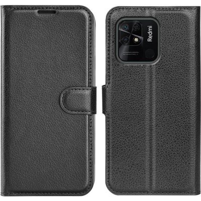 Litchi PU kožené peněženkové pouzdro na mobil Xiaomi Redmi 10C - černé – Zboží Živě Litchi PU kožené peněženkové pouzdro na mobil Xiaomi Redmi 10C - černé – Zboží Živě
