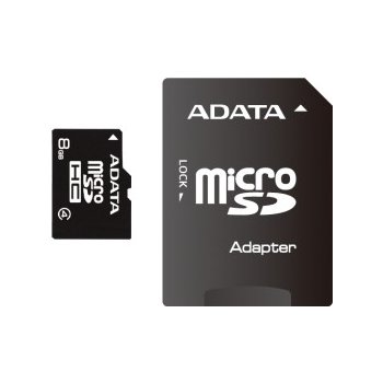 ADATA microSDHC 8 GB Class 4 AUSDH8GCL4-RA1