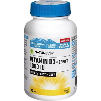 NatureVia Vitamin D3-Efekt 1000 IU 90 tablet – Zbozi.Blesk.cz