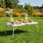 Garden Line Skládací kempingový turistický stůl Komo 60 cm bílý – Hledejceny.cz