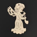 AMADEA Dřevěná ozdoba anděl se saxofonem 6 cm – Hledejceny.cz