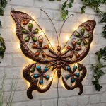 Haushalt international LED solární nástěnná dekorace Motýl – Zboží Mobilmania