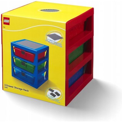 LEGO® AS_LEGO40950001 organizér se třemi zásuvkami červená – Zboží Dáma