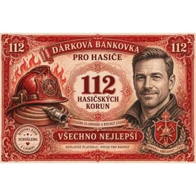 Bezvadary.cz | Dárková bankovka pro hasiče k narozeninámA3 42x30cm db25 – Hledejceny.cz