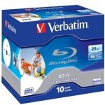 Verbatim BD-R SL 25GB 6x, printable, jewel, 10ks (43713) – Zboží Mobilmania