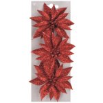 Anděl Růže vánoční glitrová bílá 3 ks 8 cm 1945 – Zboží Dáma