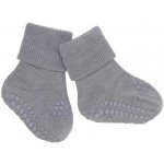 Gobabygo Protiskluzové ponožky Merino Grey Melange – Zboží Dáma
