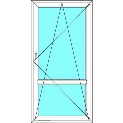 Ekosun Balkónové dveře Ekosun 6 Jednokřídlé Otevírací a Sklopné Dělené Ořech 110 x 200 cm – Hledejceny.cz