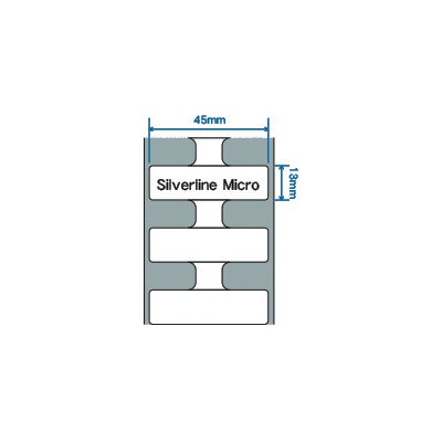 RFID štítek Silverline II micro MR6-P, 45mm x 13mm, PET, dutinka 76,2 mm, 600 et/kot - cena/role – Zboží Živě
