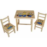 ČistéDřevo Dřevěný dětský stoleček s židličkami Mimoň