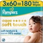 Pampers Dětské čisticí ubrousky, Aqua Soft Touch Baby 3 x 60 ks – Hledejceny.cz
