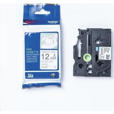 BROTHER TZE-R231 - 12mm x 4m BÍLÁ PÁSKA, ČERNÝ POTISK – Sleviste.cz