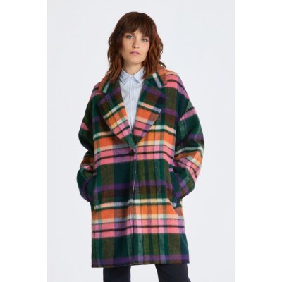 Gant Checked Cocoon Coat modrý – Hledejceny.cz