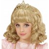 Dětský karnevalový kostým princeznovská paruka s korunkou blondýna