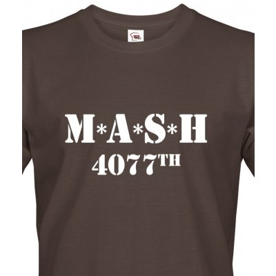 Bezvatriko tričko s potiskem MASH 4077 2 Army