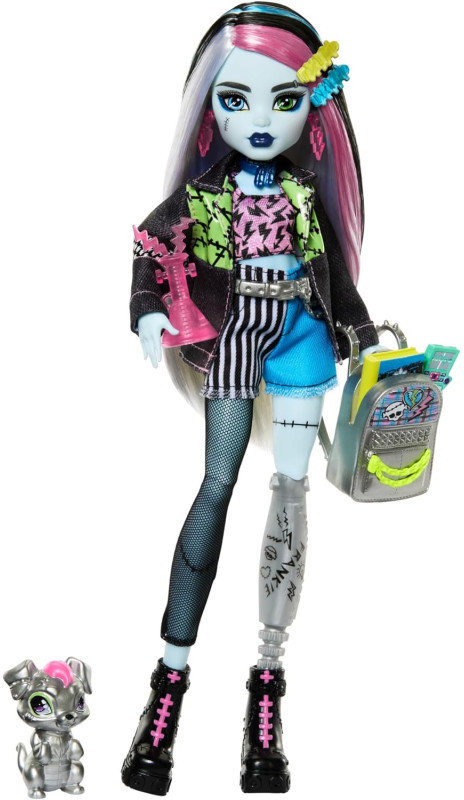 Mattel Monster High Frankie Stein s mazlíčkem