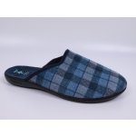 Adanex Leo pánské pantofle přezůvky s uzavřenou špičkou 28376 modrošedé kostkované – Sleviste.cz