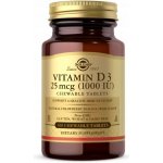 Solgar Vitamin D3 1000 IU, 100 pastilek – Hledejceny.cz