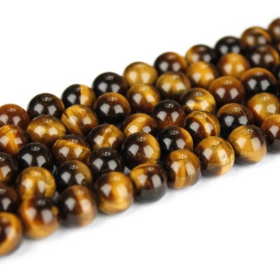 Přírodní tygří oko - třída AB - ∅ 4 mm - 1 ks – Zboží Mobilmania