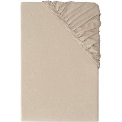 LIVARNO Žerzejové napínací prostěradlo béžové 90-100x200 – Zboží Dáma