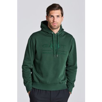 GANT TONAL ARCHIVE SHIELD HOOD zelená