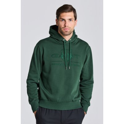 GANT TONAL ARCHIVE SHIELD HOOD zelená – Zboží Mobilmania