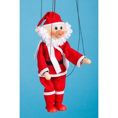 Mašek umělecká výroba Loutka dřevěná Santa Claus 20 cm – Zboží Dáma