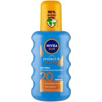 Nivea Sun Protect & Bronze intenzivní spray na opalování SPF20 200 ml